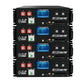 Four black Cubix 100 Pro Server Rack Batteries with multiple displays and buttons on a white background