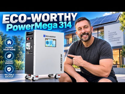 ECO-WORTHY PowerMEGA314 | 51.2V 314Ah (16kWh) Home Backup Battery | Active Balance | Fire Suppression