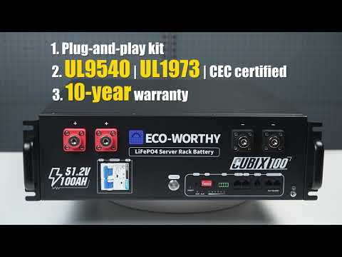 ECO-WORTHY Cubix100 | 48V 100Ah LiFePO4 Server Rack Battery | UL9540 | UL1973 | UL9540A | CEC Listed
