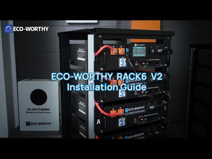 ECO-WORTHY RACK6 V2.1 I 6-Layer Battery Rack With 600A Busbar