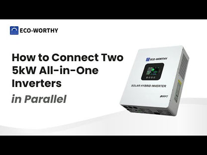 Eco-Worthy 5000W Solar Off-grid AIO inverter | 48Vdc to 120Vac | 5500W@500V PV Input | UL1741