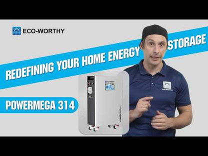 ECO-WORTHY PowerMEGA314 | 51.2V 314Ah (16kWh) Home Backup Battery | Active Balance | Fire Suppression
