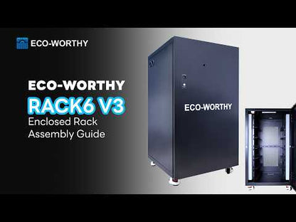 ECO-WORTHY RACK6 V3 Server Rack Battery Cabinet | Enclosed Energy Storage Rack with 600A Busbar