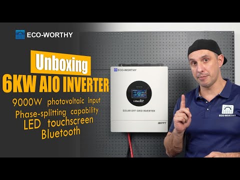 ECO-WORTHY 6KW Solar Off-grid Split-phase AIO Inverter |48Vdc to 120Vac/240Vac, 9kW@500V PV Input