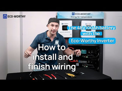 Eco-Worthy 5kW Home Backup Solar Power Bundle | 51.2V 100Ah LiFePO4 Battery and 5000W AIO Inverter