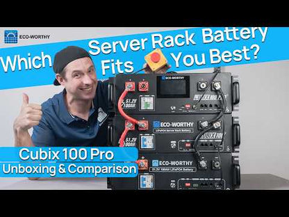 Eco-Worthy Cubix100 Pro |  (48V)51.2V 100Ah Server Rack Battery  | -4℉ Charge Available