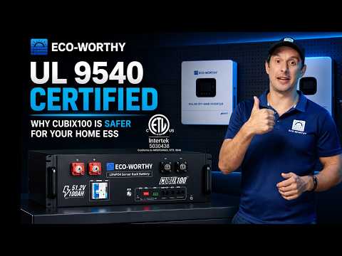 Eco-Worthy Cubix100 | 48V 100Ah LiFePO4 Server Rack Battery | UL9540 | UL1973 | UL9540A | CEC Listed