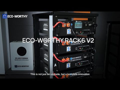 ECO-WORTHY RACK6 V2.1 I 6-Layer Battery Rack With 600A Busbar