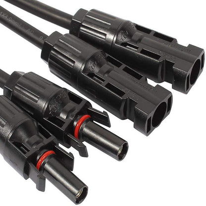 12AWG 1 Pair Solar MC4 Y Parallel Branch Connectors MFF&FMM Pair - wirings