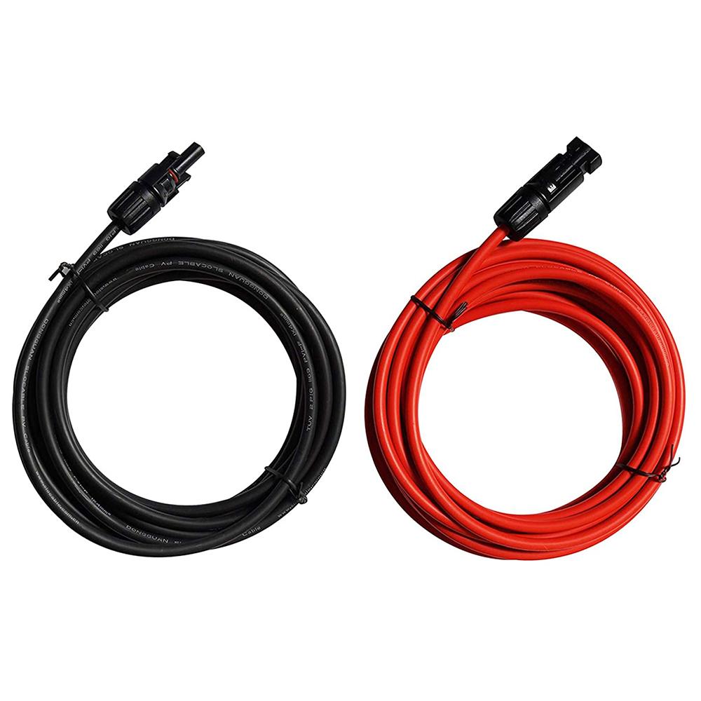 12AWG 16.4FT Solar Extension Cables Wires with Female and Male MC4 Connectors - wirings