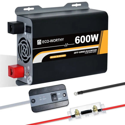 600W Off Grid Pure Sine Wave Inverter 12V to 110V - Inverter