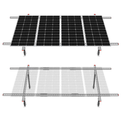 Adjustable Multi - Piece Solar Panel Mounting Brackets for 1 - 4 Pieces of Solar Panels - mounting brackets