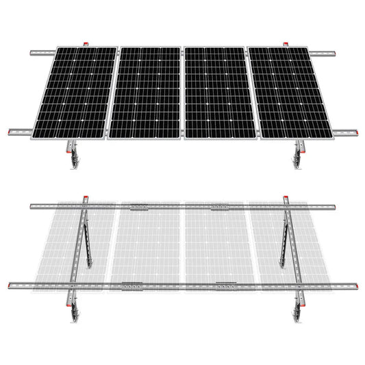 Adjustable Multi - Piece Solar Panel Mounting Brackets for 1 - 4 Pieces of Solar Panels - mounting brackets