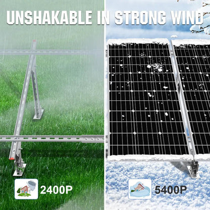 Adjustable Multi - Piece Solar Panel Mounting Brackets for 1 - 4 Pieces of Solar Panels - mounting brackets