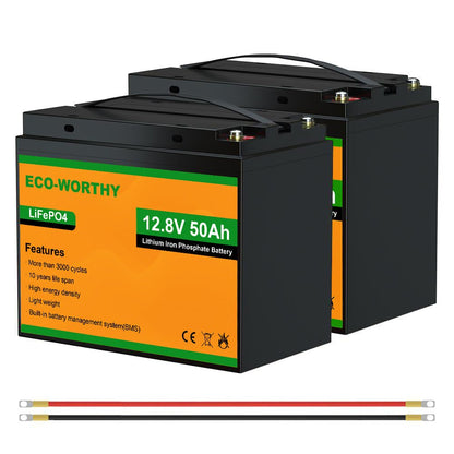 LiFePO4 12V 50Ah Lithium Iron Phosphate Battery - lithium battery